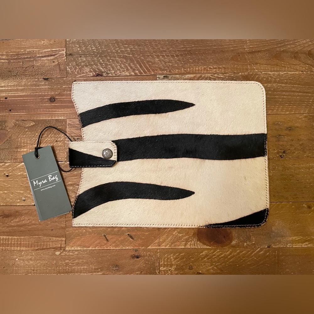 Myra Bag Zebra Cover I-Pad Cover Fur Leather
